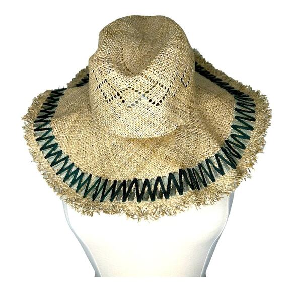 Filu Hats Dianora Salviati Capri Forest Straw Hat Natural/Green Medium main image 7